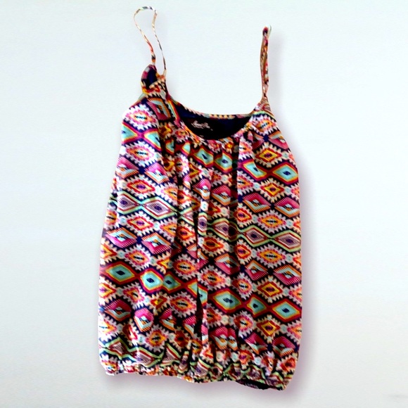 Womens Boho Lined Sleeveless Top Y2K XS - Picture 3 of 6